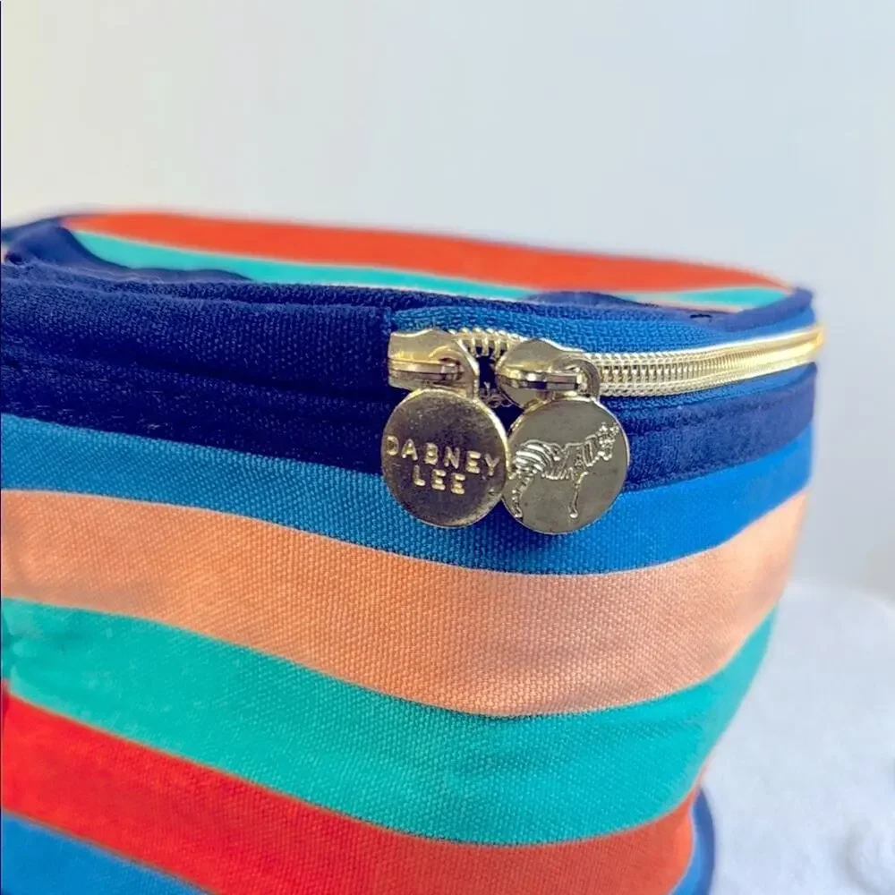Dabney Lee Hellow Beautiful Colorful Striped Cosmetic Bag